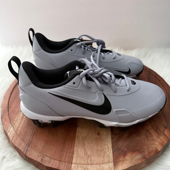 Nike Force Trout 9 Keystone Baseball Cleats Men\'s 8 Wolf Grey Black FB9728 NEW main image 6